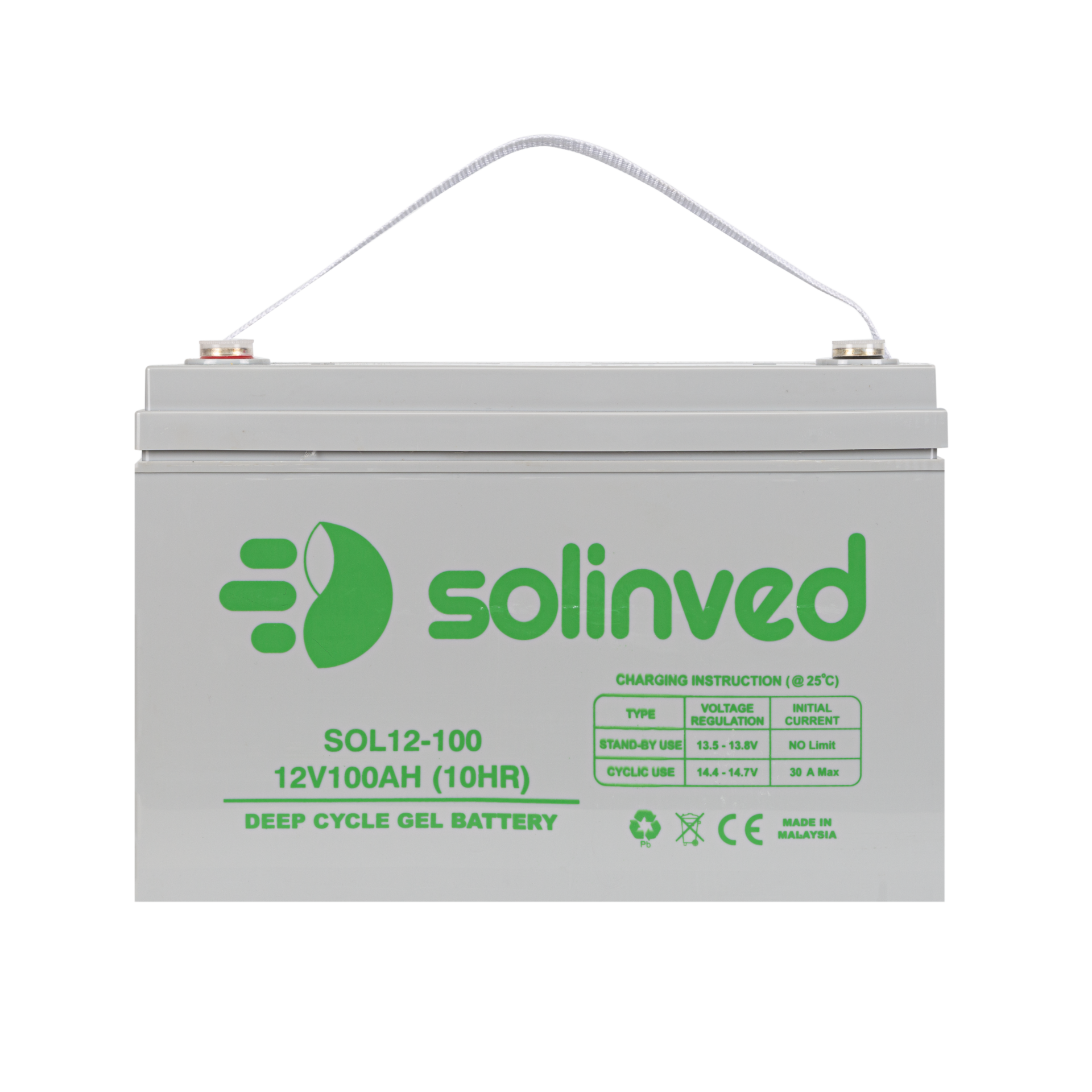 SOLİNVED 12V 100AH JEL AKÜ