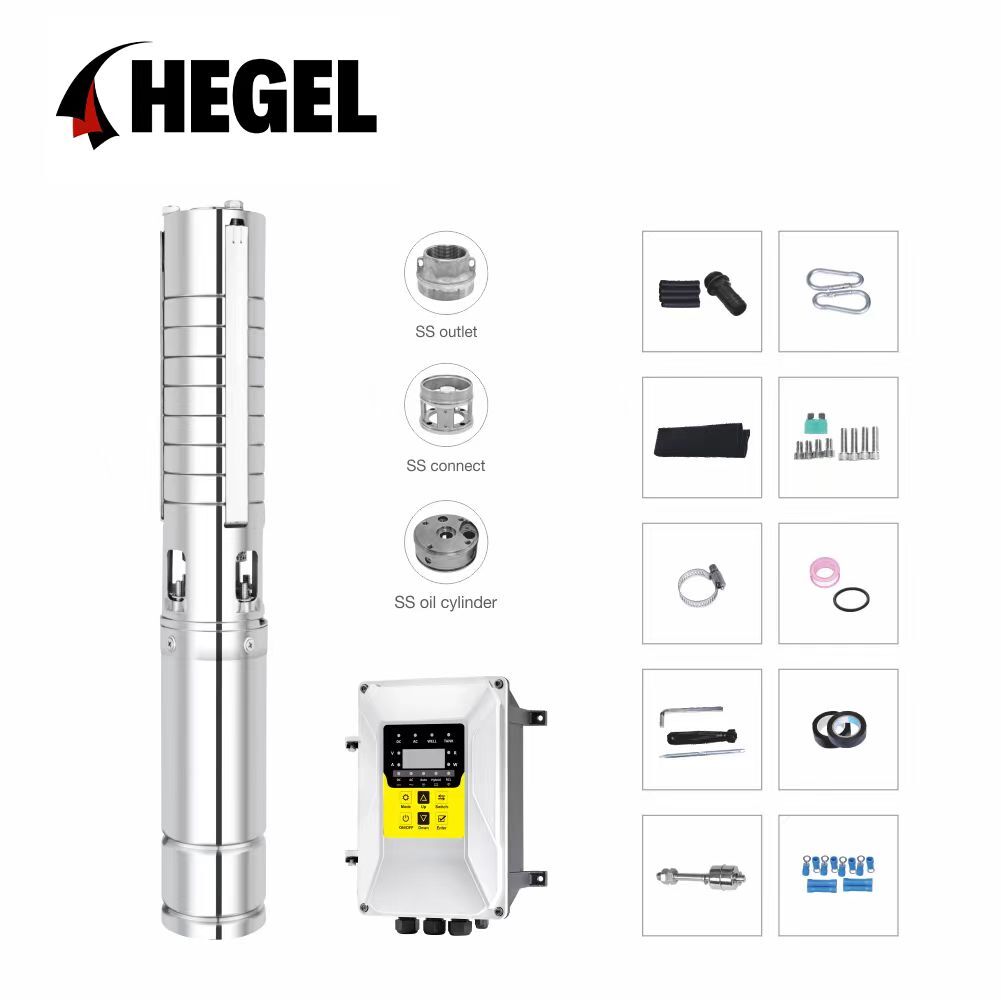 HEGEL DC Solar Dalgıç Pompa 110 Volt 13,5 Amper 200Hm  - HEGEL